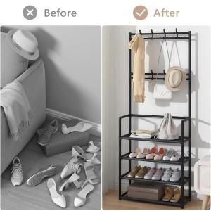 4-Floor Coat Hanger & Shoe Rack