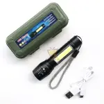 Portable USB Rechargeable LED Torch – Mini Flashlight with 3 Modes
