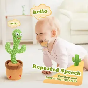 Interactive Singing & Dancing Cactus Toy | Kids Musical Talking Toy with Color Box