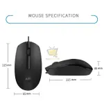 HP M10 Wired USB Optical Mouse – Mini Laptop & Desktop Mouse